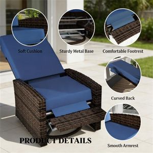Sedia da Esterno per Soggiorno, Sedia a Sdraio da Giardino, Arredamento da Patio Resistente alle Intemperie per Interni ed Esterni - Product Image 3