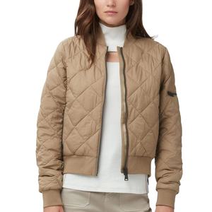 แจ็กเก็ตบอมเบอร์สำหรับผู้หญิงผ้าซาตินไนลอนซับในกันน้ำสีพื้นปรับแต่งได้สำหรับฤดูหนาวระดับมืออาชีพ2026 - Product Image 2