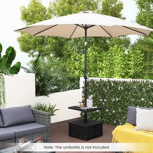 Plateau de table extérieur remplissable de 175 lb avec base pour parasol de terrasse et supports de parasol - Product Image 4