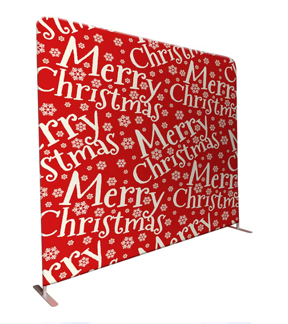 Best Selling High Tension Fabric 360 Degree Christmas Photo Studio Backdrop Aluminum Alloy Frame Dye Sublimation Trade Shows