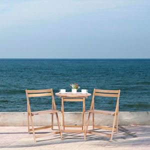 Fournisseur de meubles d'extérieur au Vietnam, table ronde en bois conçue pour une utilisation en intérieur et en extérieur, dotée d'une construction solide - Product Image 3