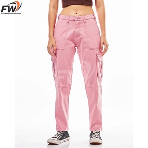 Pantalon cargo taille haute, pantalon utilitaire fonctionnel avec coupe ample et poches polyvalentes pour le style de vie actif des femmes - Product Image 6