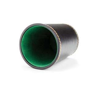 Ensemble de dés et de pions de backgammon en cuir PU, avec cube de multiplication et shaker, vente en gros, ensemble de gobelets à dés en cuir de forme ovale - Product Image 5