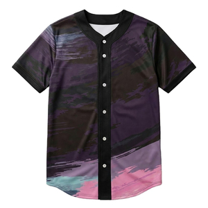 Men's <b>Baseball</b> Sports Jersey Lightweight Polyester Button Up Uniform Custom Logo Wholesale Manufacturer - Product Image 1