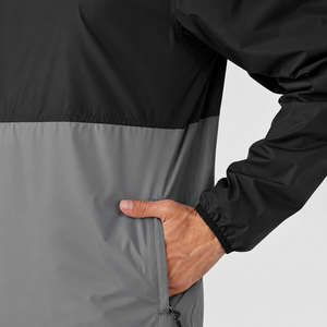 Chaqueta Deportiva Impermeable de Dos Tonos Personalizada QUBA FASHION, Chaqueta de Lluvia Ligera con Capucha y Cierre para Hombre, Secado Rápido para Otoño - Product Image 3