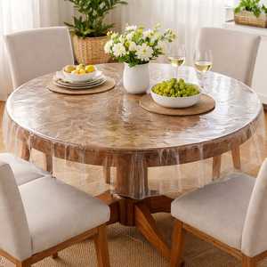 Custom Logo <b>PVC</b> Table <b>Top</b> Cover 4x4 Ft Banquet Linen Table Cover for Hotel Wedding Event Use-Oval Rectangle Patchwork Square - Product Image 1