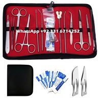 Kit de dissection avancé de 29 pièces - 6 épingles en T - Outils de biologie et d'anatomie - Instruments pour étudiants en médecine - Acier inoxydable - Scalp