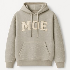 เสื้อฮู้ดดี้สตรีทแวร์สุดเทรนดี้ ประดับโลโก้ด้วยคริสตัล สำหรับผู้ชาย ตกแต่งคริสตัลทั่วตัว พร้อมเชือกผูก ปรับแต่งโลโก้ได้ตามต้องการ รับผลิตแบบ OEM - Product Image 1