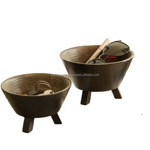 Cuencos hechos a mano de madera Vintage de alta calidad, ecológicos, de gran capacidad para restaurante, Hotel, hogar y fiesta, uso directo de la India - Product Image 1