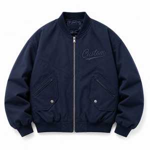 OEM Men's Lightweight Bomber <b>Jacket</b> Breathable Zip Front <b>Jacket</b> for Spring and Fall Seasons - Product Image 1