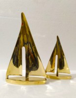 Bateaux à voile en laiton Maquette de bateau Figurine de table