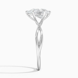 BOJ <b>Ring</b> 014 Pear Cut 925 <b>Silver</b> Ayla Twist <b>Solitaire</b> <b>Ring</b> Engagement <b>Ring</b> GRA Certified 2ct D Color VVS1 Moissanite <b>Ring</b> - Product Image 3