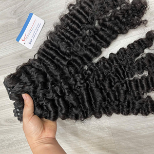 Extensiones de Cabello Humano Rizado Birmano Natural, Doble Trama, Puntas Gruesas, Color Negro Natural, Listas para Enviar - Product Image 1