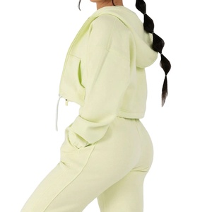 Venta al por mayor de tallas grandes con etiqueta privada, chaqueta de gimnasio de tallas reales, chaqueta de mujer supersuave de alta calidad, sudaderas con capucha y sudaderas para mujer - Product Image 5