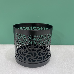 Artisan Design Black Metal Geometric Cutwork Candle <b>Holder</b> Modern <b>Tealight</b> <b>Holder</b> Decorative Home Decor - Product Image 4