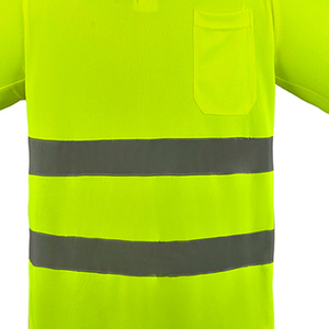 T-shirt de travail unisexe d'été respirant à séchage rapide haute visibilité réfléchissant à manches courtes décontracté en polyester/coton - Product Image 5