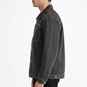 Men's Stonewashed Denim Jacket 100% Cotton Regular Fit Button Closure Casual Style Autumn Wear - Product Image 2