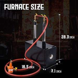 Fourneau à Propane Double Brûleur Grande Capacité pour Forge à Couteaux - Fourneau Carré à Propane pour Fersiers - Product Image 3