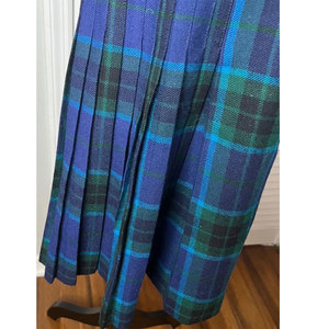 กระโปรงกิ๊ลท์ลายสก็อตแบบจีบสไตล์วินเทจ ทำจากผ้าขนสัตว์แท้ 100% สีดำ ลายทาร์ทัน สำหรับผู้หญิง ขายส่ง - Product Image 2