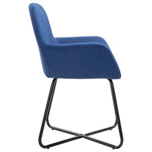 6 sillas de comedor de tela azul - Product Image 4