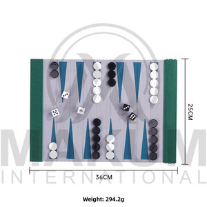 Juego de Backgammon Portátil de Cuero para Viaje, Juego de Backgammon Enrollable Hecho a Mano y Personalizado - Product Image 2