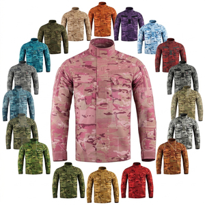 Fashionable Customized <b>Camouflage</b> Pattern <b>Jacket</b> Lightweight Outdoor Utility Long Sleeve Stand Collar Workwear Cotton <b>Jackets</b> - Product Image 1