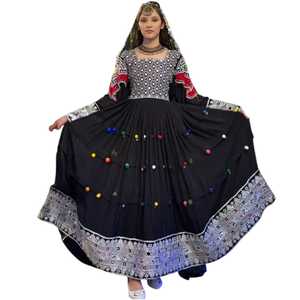 Robes de mariée décontractées afghanes Kuchi, dernier design, pour femmes, avec broderies riches, robe afghane longue jusqu'aux chevilles, respirante, pour femmes - Product Image 1