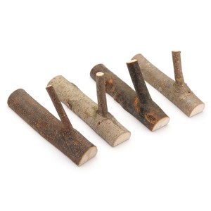 Wholesale Acacia <b>Wood</b> <b>Rustic</b> Farmhouse Double Hook - Vintage Patina Design - Product Image 1