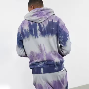 Sweat à capuche tie-dye vintage délavé pour homme avec logo personnalisé – Vente en gros, matériaux de haute qualité, style tendance, coupe oversize et effet usé - Product Image 4