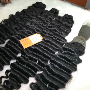 ขายส่งมัดผมลอนลึกวาดคู่,หนังกำพร้าชิดผม Remy เวียดนามกับหน้าผากลูกไม้ - Product Image 3