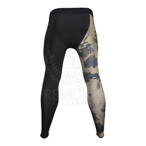 Gym Elastic Waist Workouts <b>Leggings</b> Breathable Spandex/Polyester <b>Mens</b> <b>Compression</b> Pants With Customized Personalized Logos - Product Image 4