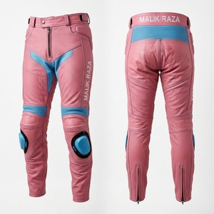 Pantalon de moto en cuir véritable sur mesure pour homme et femme, perforé, extensible, équipement de course - Product Image 4
