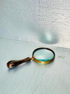 4'' Handmade Durable Brass Magnifying Glass Brown Finish Wooden Handle Modern Style OLD WORLD TREASURE HANDICRAFTS Model MG-090 - Product Image 5