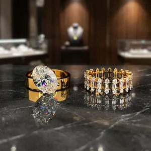 Anillo de Diamantes de Corte Ovalado en Oro de 18K de Lujo y Elegante Anillo de Eternidad con Diamantes en Oro para Mujer – Ideal para Bodas, Compromisos y Fiestas - Product Image 6