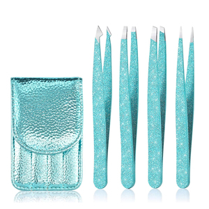 Pince à cils à pointe en fibre personnalisée avec logo, pour extensions de cils volume, marque privée - Product Image 1