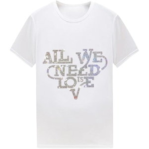 T-shirt décontracté en coton pour femme avec strass, col rond, doux et confortable, fournisseur en gros OEM ODM - Product Image 1