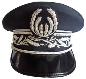 Francés General Clientes Logo Uniforme Servicios Sombrero Comerciante Visera Sombrero Con Banda Bordada - Product Image 1