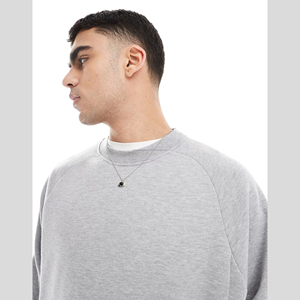 OEM Custom Make Ras Du Cou Pull Sweat À Capuche Noir Blanc Fluffy Drop Shoulder Men Street Wear Sweatshirts - Product Image 2