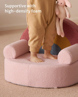 Canapé-lit pliable pour enfants avec logo personnalisé Blissful Diary, design moderne, chaise de lecture pour tout-petits, canapé pour chambre à coucher avec peluche douce