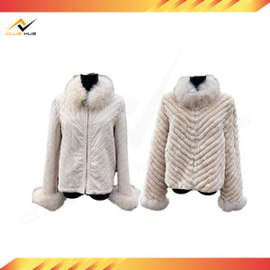 Parka Reversible de Piel para Mujer, Abrigo de Piel de Conejo Rex, Chaqueta de Invierno Gruesa y Cálida con Tela Brillante para Otoño y Primavera - Product Image 5