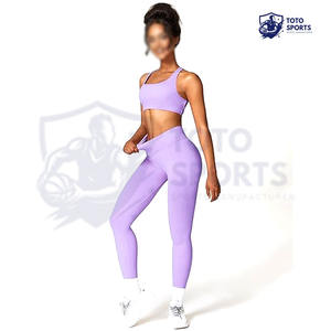 Ensemble de yoga pour femmes léger, confortable, coupe ajustée, tissu performant, séchage rapide, tendance, respirant, idéal pour la course et le fitness - Product Image 2