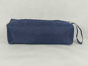 Pochette utilitaire rectangulaire bleu marine avec fermeture éclair, poignée souple, suspendable, en polyester durable, pour rangement de fournitures de bureau et cosmétiques - Product Image 6
