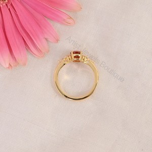 Natural Spessartite <b>Garnet</b> Engagement <b>Ring</b> 925 Sterling <b>Silver</b> & Solid Gold Fine Jewelry OEM ODM Wholesale Supplier - Product Image 5