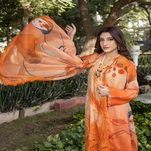 Ropa de Pakistán e India, vestido Anarkali para mujer, viscosa bordada, 3 piezas para trajes de boda, saris, ropa de fiesta India - Product Image 3