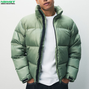 High Quality Solid Slim Fit Puffer <b>Jacket</b> <b>Men</b> Ultra Light Down Padding Hooded Windproof Casual Winter Parka - Product Image 2
