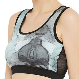 Soutien-gorge de sport personnalisé pour femme, sublimation, fabrication OEM, respirant, extensible, maintien élevé, sans couture sur le devant, vente en gros - Product Image 3