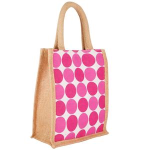 Bolsos de tela reutilizables ecológicos con logotipo personalizado, bolso de yute de playa para mujer para compras, bolso de mano laminado promocional - Product Image 3