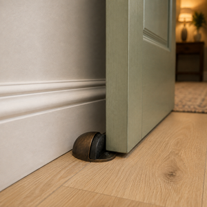 Butée de porte ovale SHUBHAM en laiton, fixation au sol, installation facile pour porte intérieure - Product Image 2