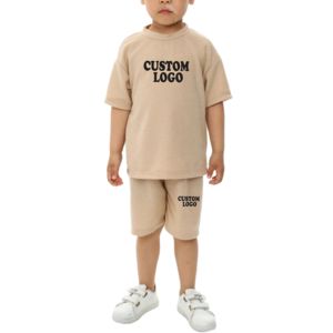 Ensemble T-shirt et short d'été 2026 pour enfants, vêtements d'été personnalisés pour garçons, survêtement en coton pour enfants, tenue de sport d'été - Product Image 4