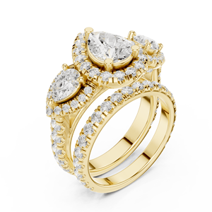 แหวนเพชร14K สำหรับผู้หญิงสไตล์ศิลปะสมัยใหม่เครื่องประดับใบไม้ - Product Image 4